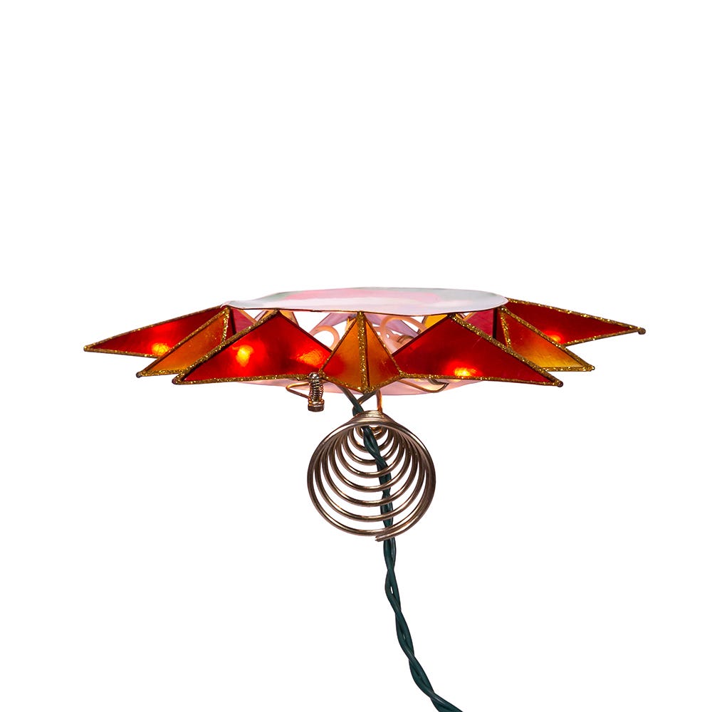Kurt Adler 10-Light 10.5 inch Elvis Capiz Star Treetop